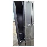8-Door Black Steel Storage Cabinet - Locking, 32W x 78H x 18D