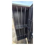 Tall Black Steel Locker Cabinet - 8-Door Industrial Storage, 32 in Wide