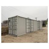 CIMU1040283 // 40 Ft Shipping Container with 2 Side Doors, 40HC, Single Trip CIMU1040283 // 40 Ft Shipping Container with 2 Side Doors, 40HC, Single Trip