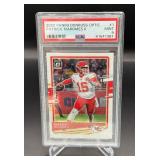 Patrick Mahomes PSA 9 Mint 2020 Dontuss Optic #1 Football Card