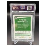 Patrick Mahomes PSA 9 Mint 2020 Dontuss Optic #1 Football Card