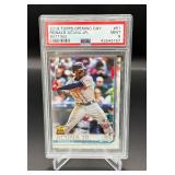 Ronald Acuna Jr. PSA 9 Mint Rookie Cup 2019 Topps Opening Day #51 Baseball Card