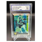 Steph Curry Graded 10 Gem Mint 2020-21 Flux Silver Pulsar Prizm #55 Basketball Card
