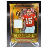 Patrick Mahomes /199 Relic 2023 Gold Standard Heart of Gold #17 Numbered 046/199 Football Card