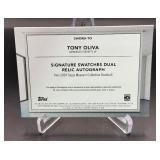 Tony Oliva Auto Bat Relic /50 2024 Topps Museaum Collection Signature Swatches Dual Relic Autograph #SWDRA-TO Minnesota Twins Baseball Card