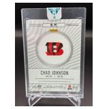 Chad 'Ochocinco' Johnson Auto /35 2020 Illusions Pioneer Penmanship #PPS Numbered 25/35 Football Card