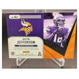 Justin Jefferson Relic 2021 Absolute Ball Hogs #BH3 Minnesota Vikings Football Card