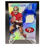 Steve Young Relic /200 2016 Donurss Elite #8 Prime Numbers 012/200 Football Card