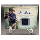 Jose Berrios Auto Relic /99 2015 Bowman Inception #IAR-JB Numbered 53/99 Minnesota Twins Baseball Card