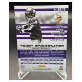 Teddy Brudgewater RPA /15 RC Auto 2 Color Patch 2014 Rookies and Stars #RM-TB Numbered 14/15 Rookie Minnesota Vikings Football Card