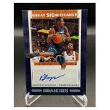 Andrew Wiggins Auto 2019-20 Hoops Great Significance #GS-AWG Minnesota Timberwolves Basketball Card