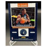 Andrew Wiggins Auto 2019-20 Hoops Great Significance #GS-AWG Minnesota Timberwolves Basketball Card