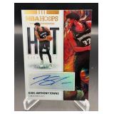 Karl-Anthony Towns Auto 2019-20 Hoops Hot Signatures #HS-KAT Minnesota Timberwolves Basketball Card