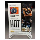 Karl-Anthony Towns Auto 2019-20 Hoops Hot Signatures #HS-KAT Minnesota Timberwolves Basketball Card