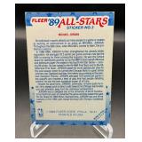 Michael Jordan 1989 Fleer All-Stars Sticker #3 Basketball Card