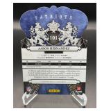 Aaron Hernandez RC Diecut 2010 Crown Royale #101 Rookie Football Card