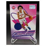 Cade Cunningham Relic 2024-25 Hoops Rookie Rememberance #RR-CCP Basketball Card