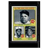 Babe Ruth / Hank Aaron / Willie Mays 1973 Topps All-Time HR Leaders #1 Vintage Baseball Card