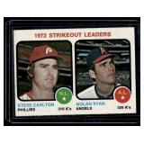 Nolan Ryan / Steve Carlton 1973 Topps Strikeout Leaders #67 Vintage Baseball Card