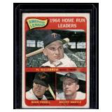 Mickey Mantle / Harmon Killebrew / Powell 1965 Topps AL HR Leaders #3 Vintage Baseball Card