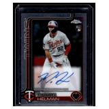 Michael Helman On-Card Auto RC 2025 Topps Chrome #RA-MH Minnesota Twins Baseball Card