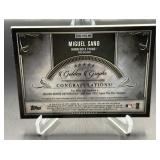 Miguel Sano Auto /50 2016 Topps Five Star Golden Graphs #FSGC-MS Numbered 16/50 Minnesota Twins Baseball Card