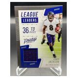 LaMar Jackson Relic 2020 Prestige league Leaders #LL-LJ Football Card