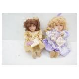 Vintage Collectible Porcelain Dolls (2ct)