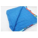 Vintage Full Size Sackcloth Cotton Quilt. Hand-Sewn