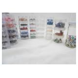 Glass, Stone & Other Beads, Small Bead Bin. (beads are separated in organizing cylinders)