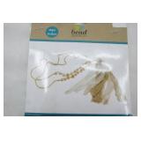 Vintage Hair Comb, Beading Kit, Beads, Small metal picture frame