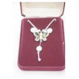 Jewelry Lot: Green Butterfly Pendant Necklace