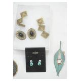 Fashion Jewelry Lot: Owl Pendant Necklace, Earrings