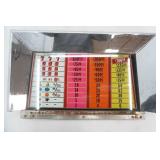 16"x 10" Vintage Slot Machine Payout Glass Panel & Chrome Frame Game Front