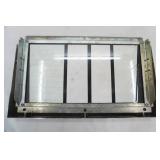 16"x 10" Vintage Slot Machine Payout Glass Panel & Chrome Frame Game Front