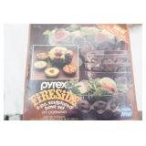 Vintage Pyrex Fireside 5 Piece Sculptured Bowl Set (model 844-F)