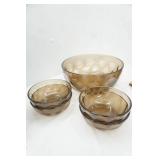 Vintage Pyrex Fireside 5 Piece Sculptured Bowl Set (model 844-F)