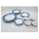 Oneida 1999 China. Caskata Arbor Blue Pattern