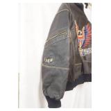 Vintage 1990s Michael Hoban USA Leather Bomber Jacket (lining is shot?) Tag 88. Size Medium