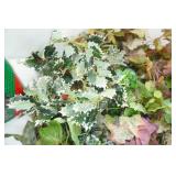 Animated Santa With Puppet (battery operated) & Artificial Greenery (lot includes tote w/ lid)