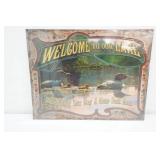 NEW 16"x12.5" Metal Loon Sign "Welcome to our Lake. Please Enjoy Your Stay & Come Back Soon"