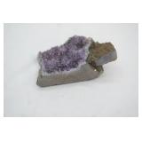 Amethyst Crystal Cluster Geode 5.5"x4.5"x2"