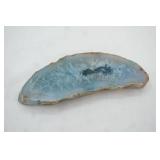 Polished Blue Agate Slice. 6"x2.5"x.75"
