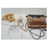 Vintage Typewriter and Telephones