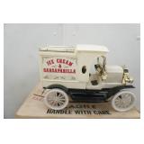 Vintage Ice Cream Truck Decanter, Collectors Stein, Hallmark Kiddie Car Classic Figurine 1937 Steelcraft by Murra Streamline Scooter, Porcelain Figurine, EAPG Clear Glass Pitcher, Colorful Cordial Gla