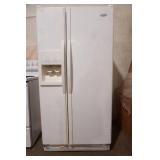 Whirlpool side-by-side refrigerator. w/water & ice dispenser