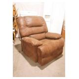 Brown Suede Recliner Rocker