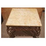 Cast Iron & Marble Table (top is removable)