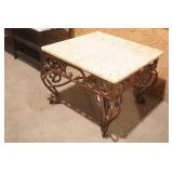 Cast Iron & Marble Table (top is removable)