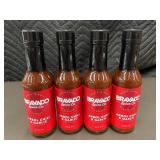 Bravado Spice Co Arbol Chili and Garlic Hot Sauce, 4 Bottles, 5 oz Each, Exp 03/2025